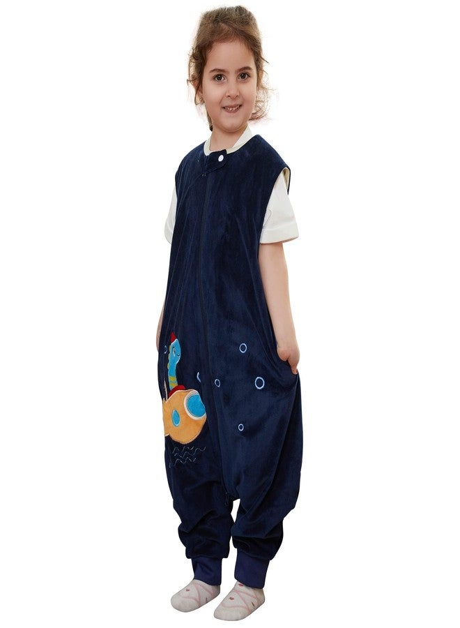 MICHLEY Kids Sleeveless Zipper Sleeping Bag, Autumn Winter Sleeping Sack Polyester Wearable Blankets for Boy Girl, Dragon, L - Image 1